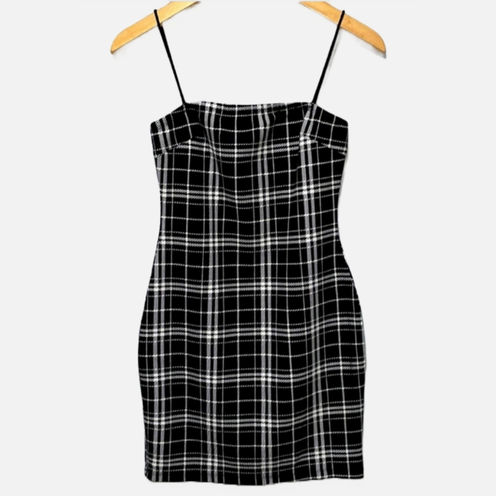 SHEIN Spaghetti Strap Plaid Dress X-Small